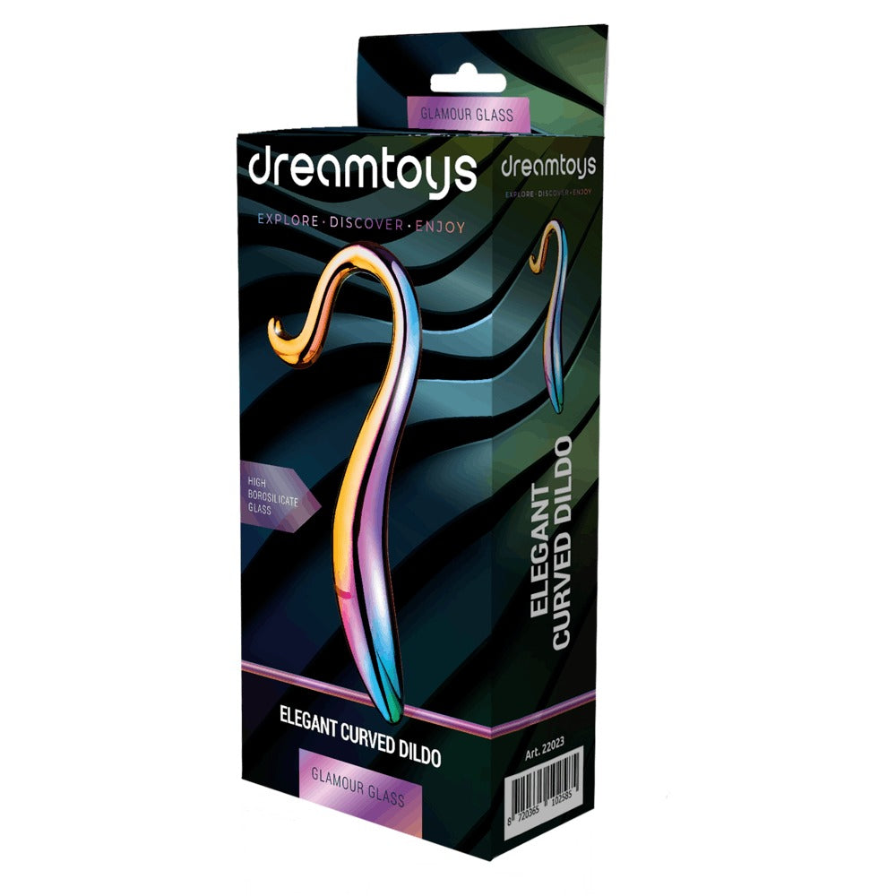 GLAMOUR GLASS ELEGANT CURVED DILDO