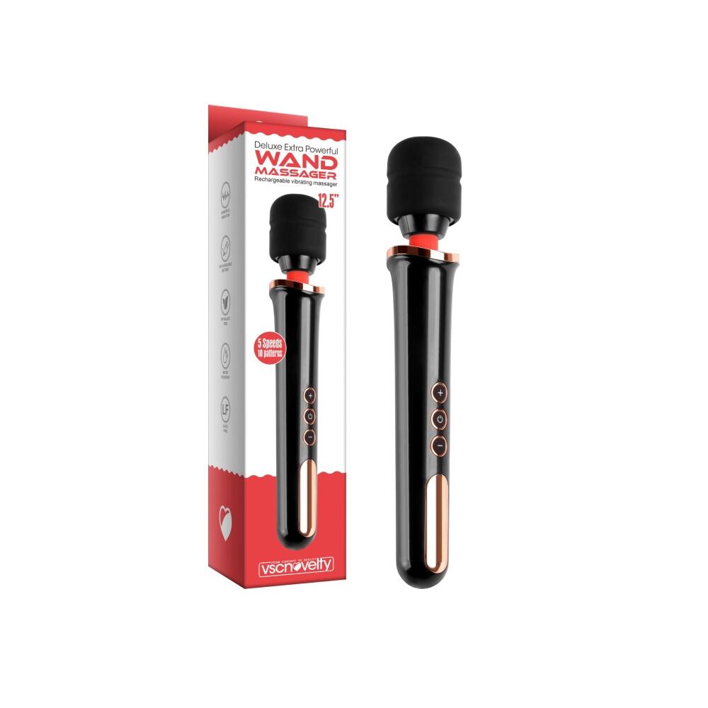 VSC Novelty - Wand Deluxe Extra Powerful 12,5'' - Nero