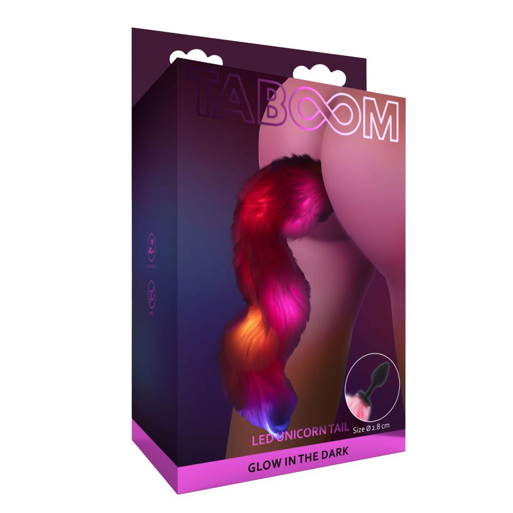 Unicorn Tail & Buttplug LED Black