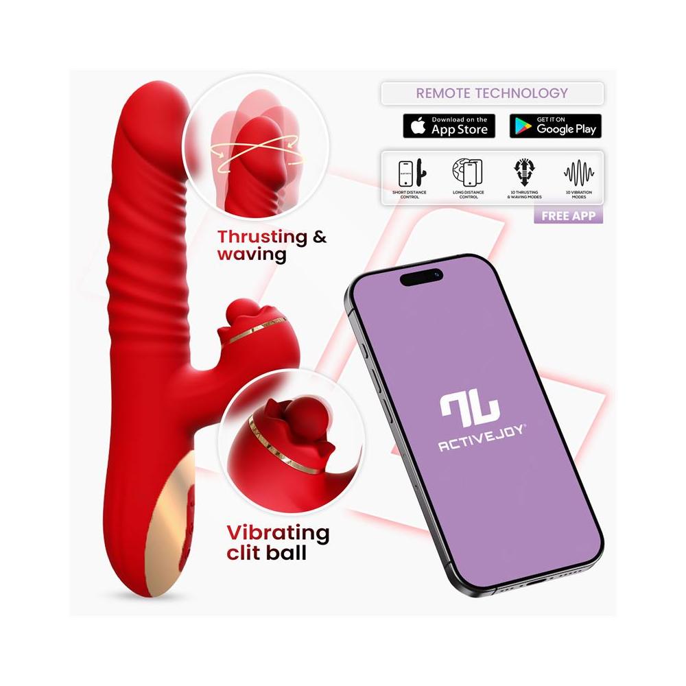 Into You - Ascen - Vibratore Thrusting e Movimento Wave e Stimolazione Clitoridea con Pallina + APP