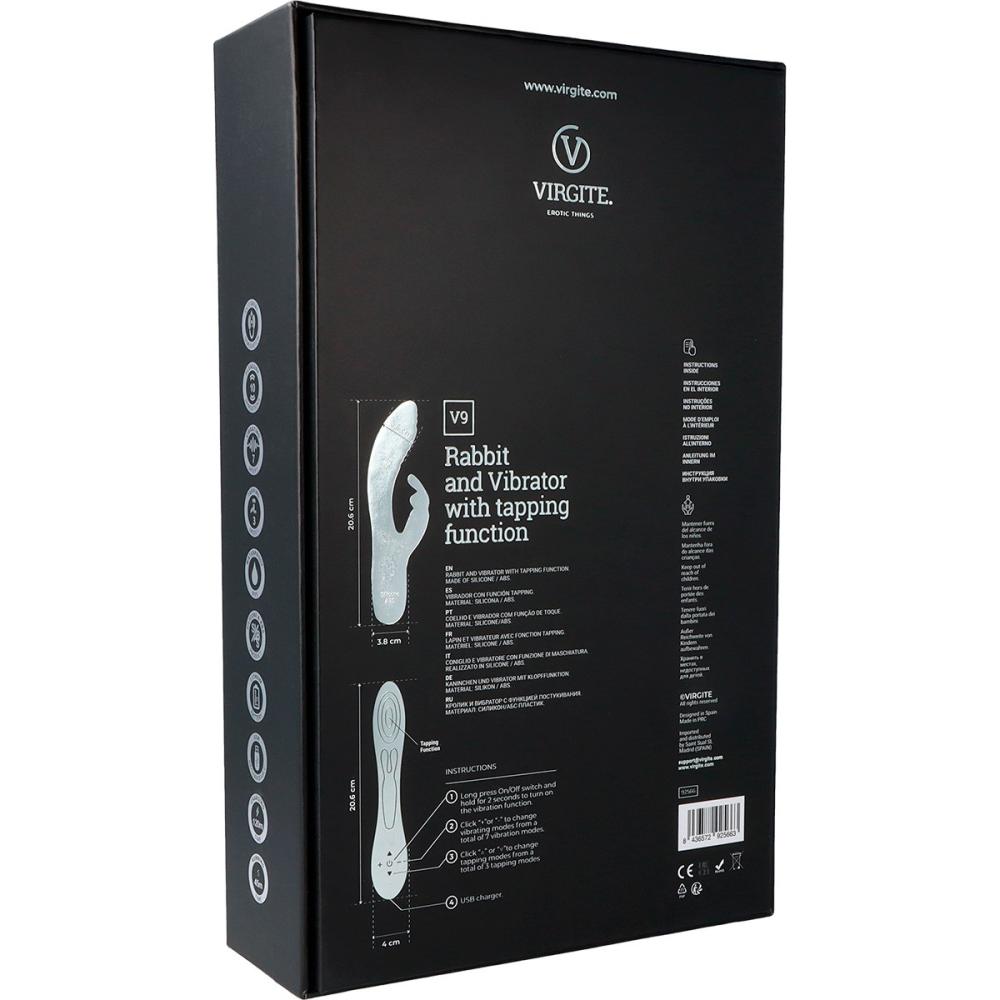 Virgite - Vibratore Tapping Rabbit V9 - Blu