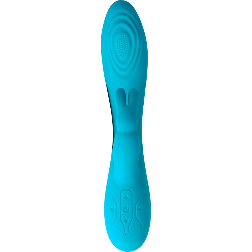 Virgite - Vibratore Tapping Rabbit V9 - Blu
