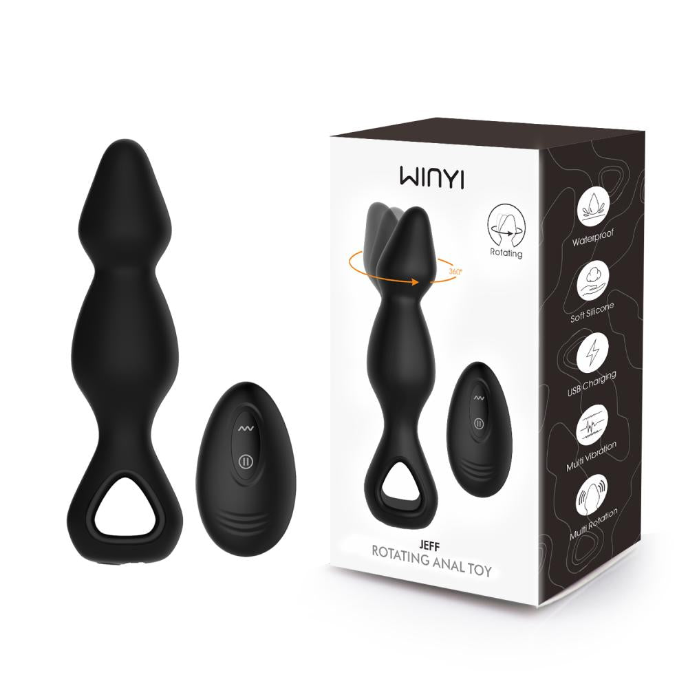 Winyi - Palline Ruotanti e Vibranti Anali con Controllo Remoto - Jeff