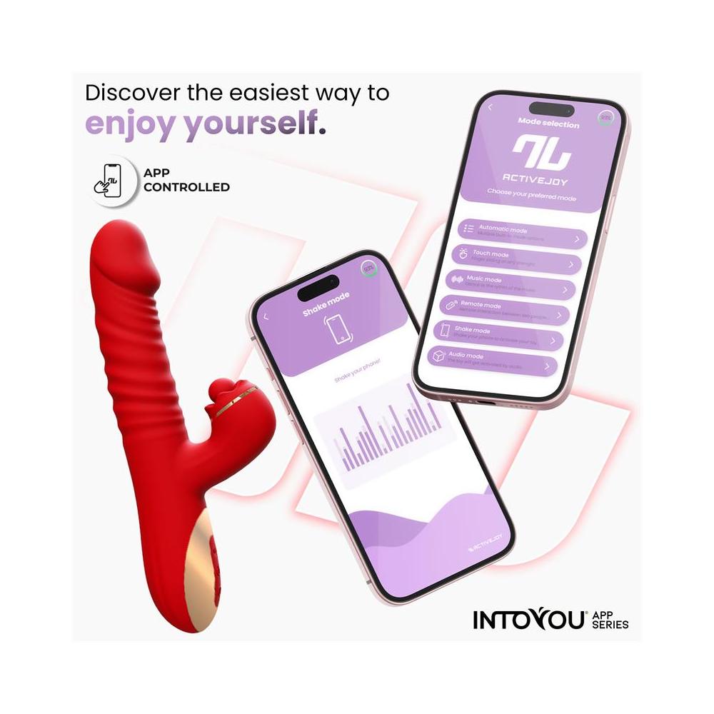 Into You - Ascen - Vibratore Thrusting e Movimento Wave e Stimolazione Clitoridea con Pallina + APP