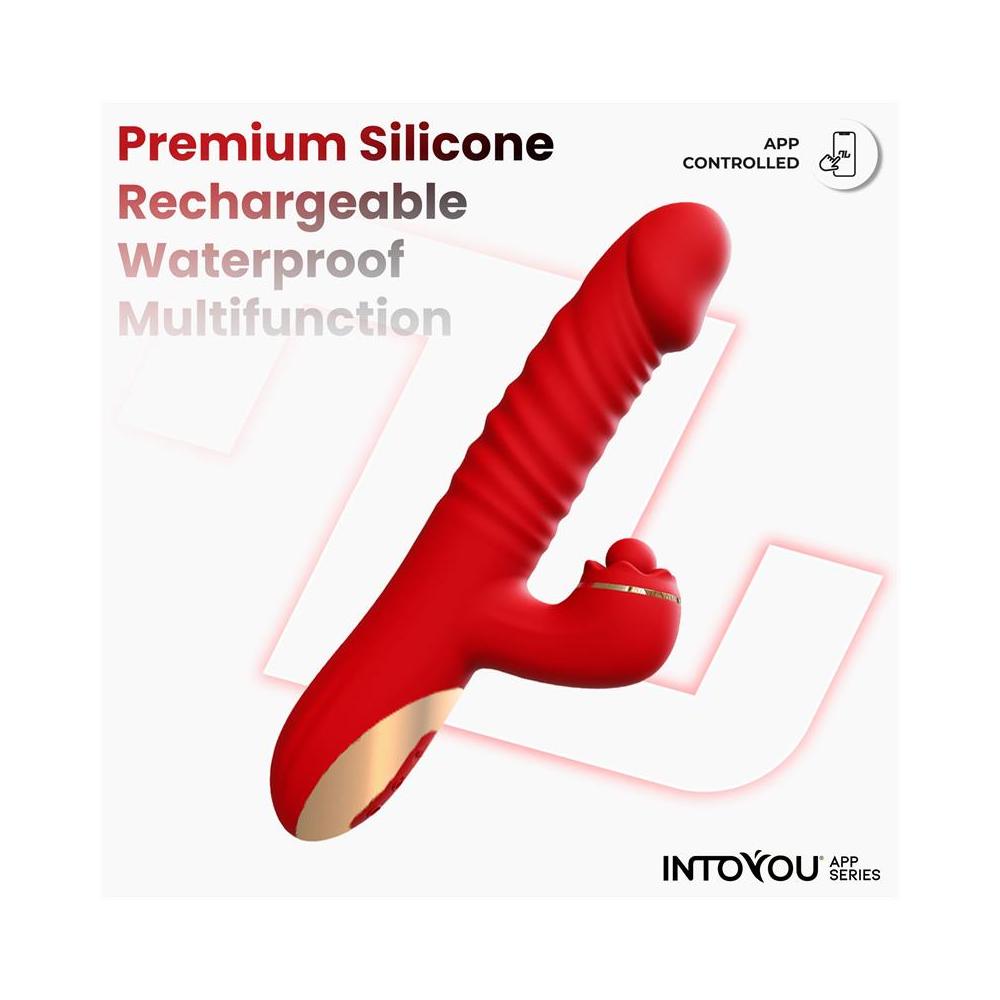 Into You - Ascen - Vibratore Thrusting e Movimento Wave e Stimolazione Clitoridea con Pallina + APP