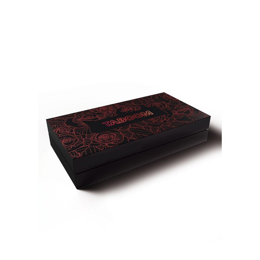 Collare e guinzaglio Wild Roses neri