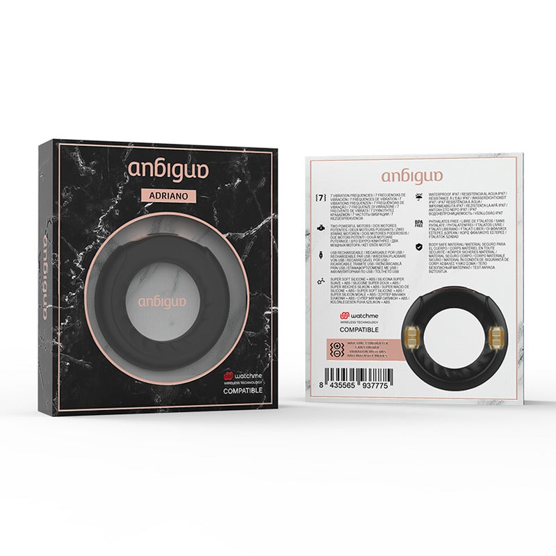 ANBIGUO - ANELLO VIBRANTE ADRIANO COMPATIBILE CON TECNOLOGIA WIRELESS WATCHME