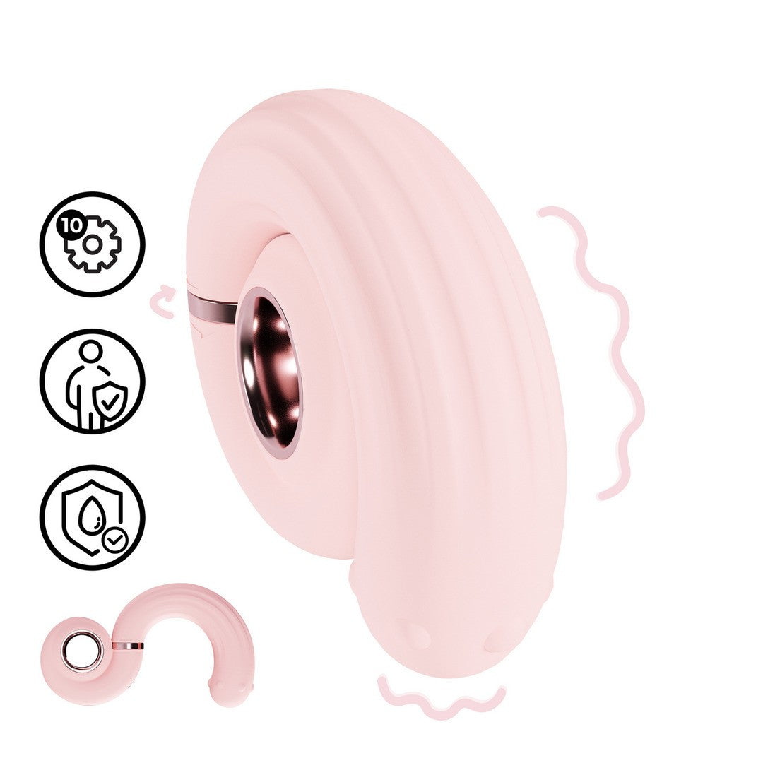 VIBRATORE CON PERLE ROTANTI PERLES SWIRL ROSA LOVELINE