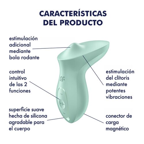 SATISFYER - VIBRATORE EXCITERRR DA APPOGGIO CLITORIDE MENTA