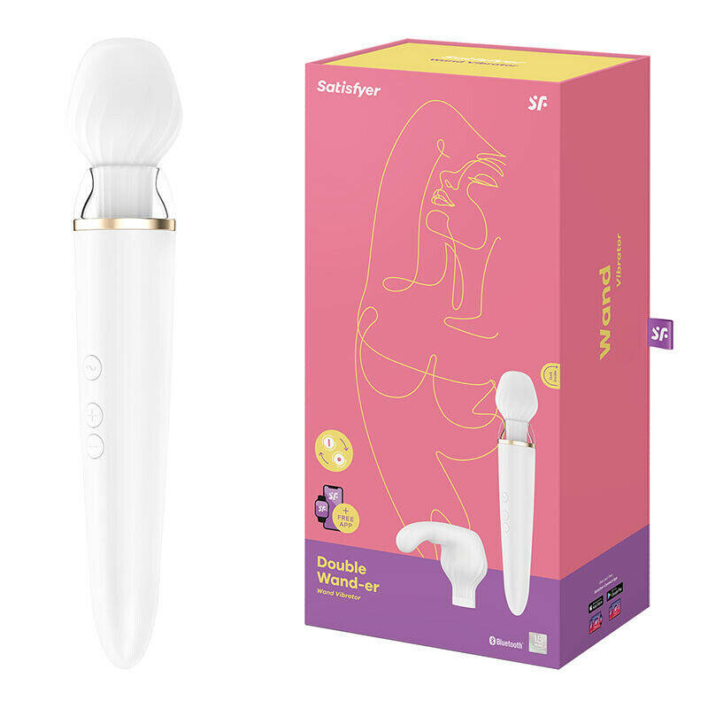 SATISFYER DOUBLE WAND-ER - WHITE