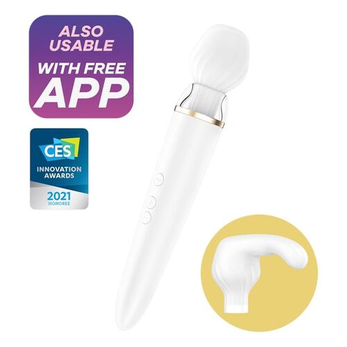 SATISFYER DOUBLE WAND-ER - WHITE