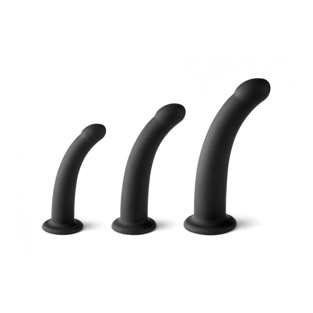 Virgite - Strap-On con Set Dildo Taglie S,M,L - Nero
