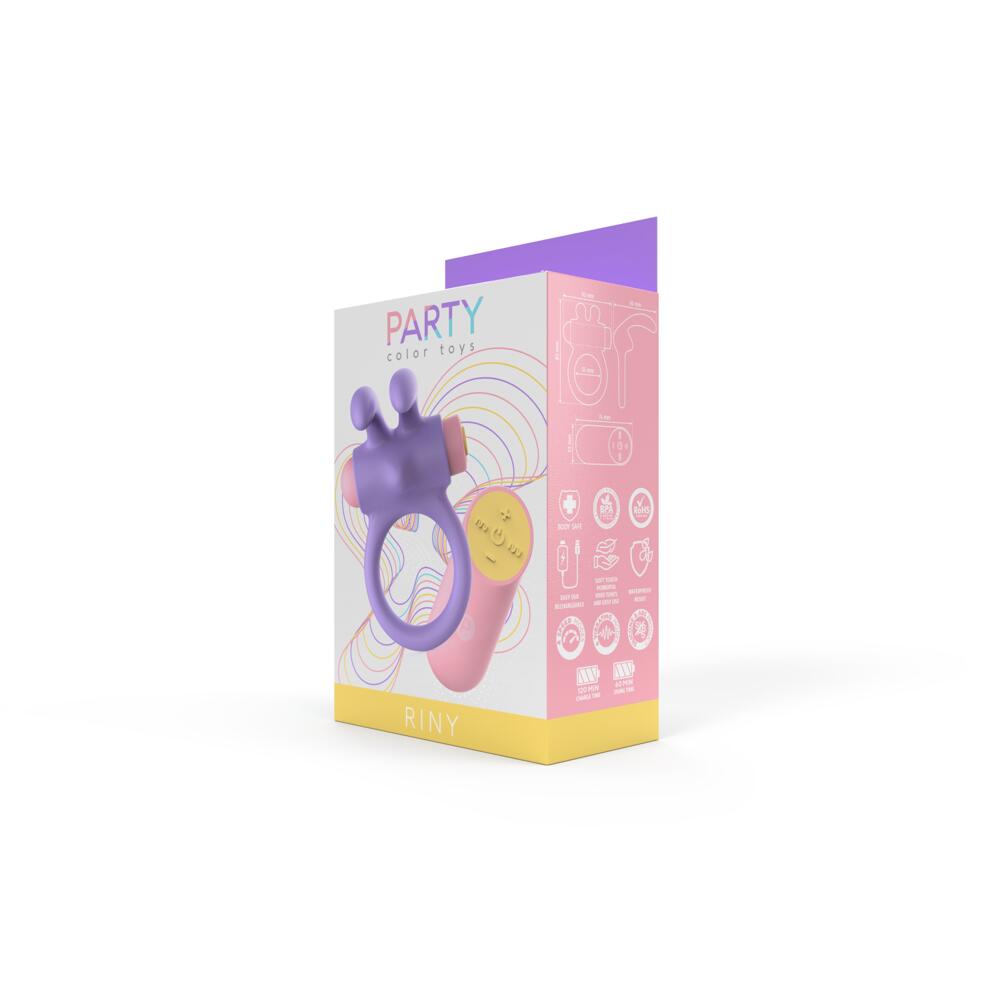 Party Color Toys - Anello Fallico 2 in 1 Vibrante Riny con Remote Cont –  Naiadee