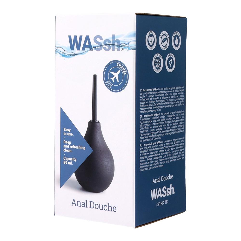 Wassh by Virgite - Doccia Anale 89 ml - Nero