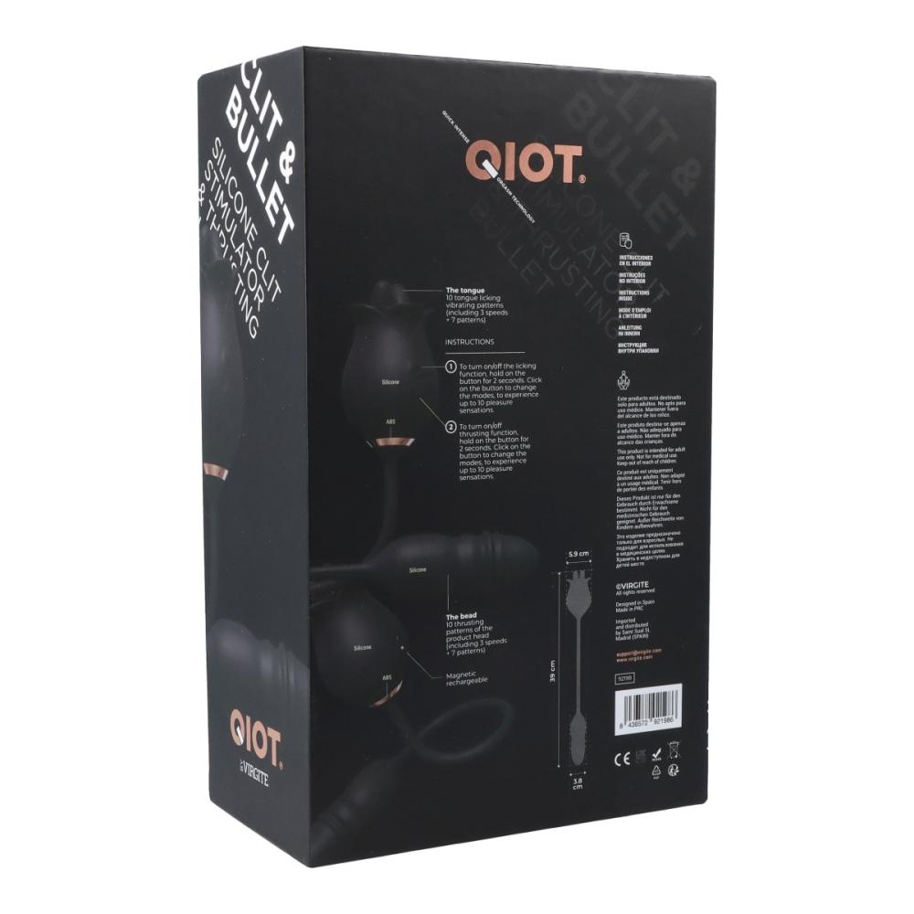 Qiot by Virgite - Stimolatore Clitorideo Vibratore Thruster - Nero