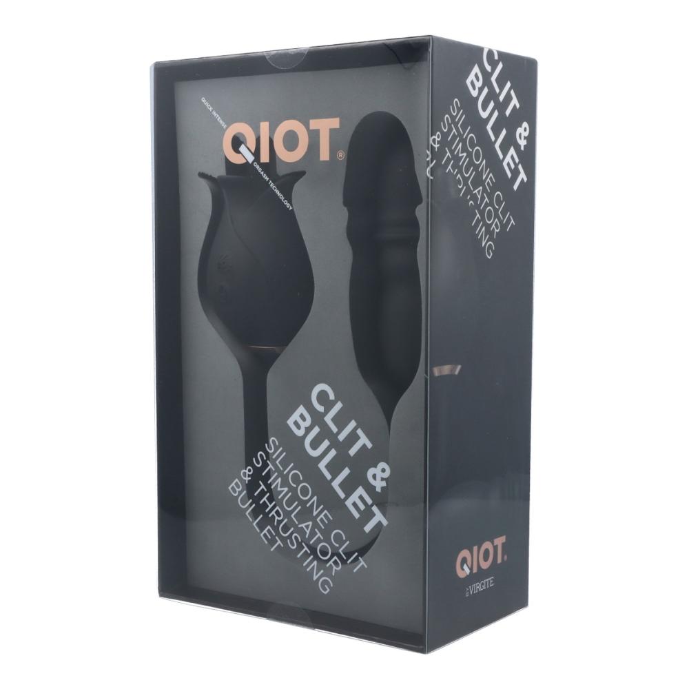 Qiot by Virgite - Stimolatore Clitorideo Vibratore Thruster - Nero