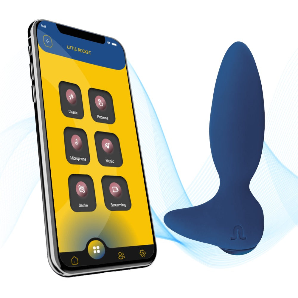 Adrien Lastic - Vibratore Anale + App Little Rocket II - Blu