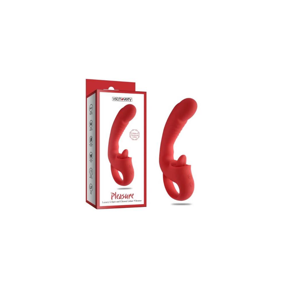 VSC Novelty - Vibratore Punto G - Licking Pleasure Luxury - Rosso