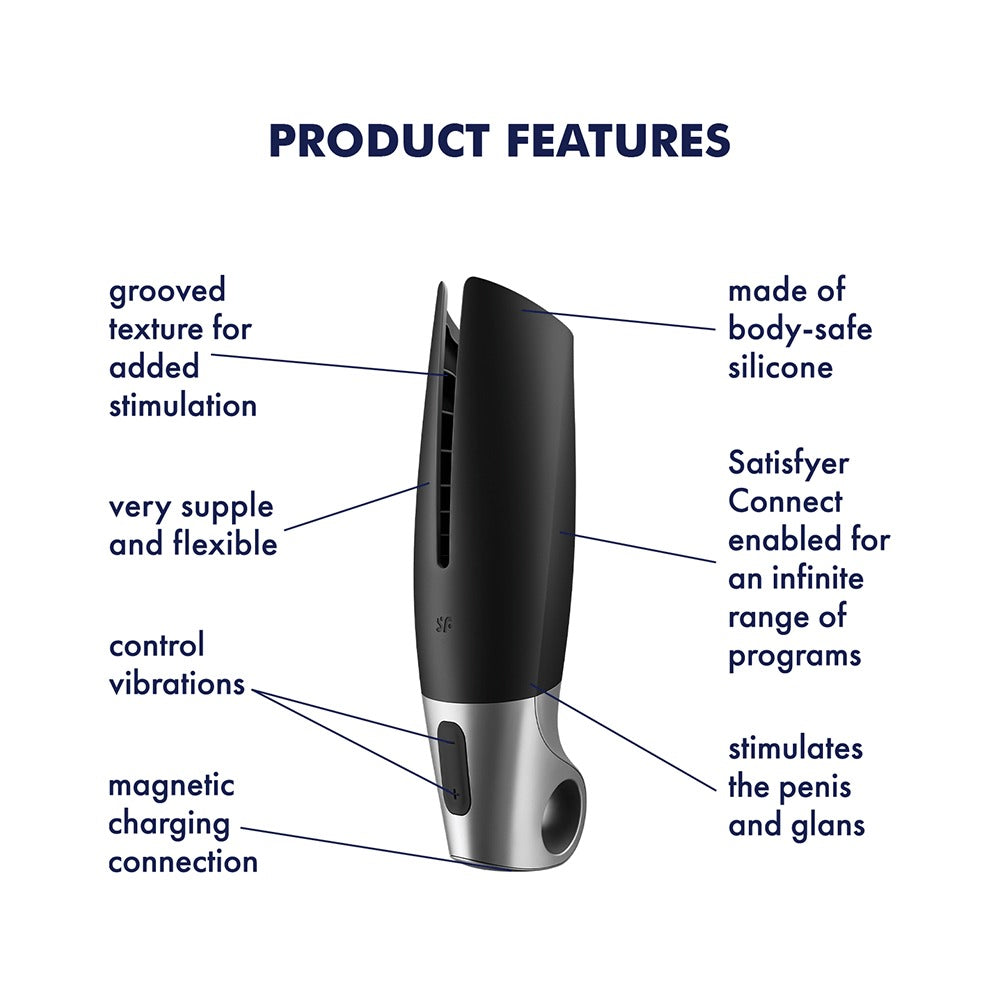 Satisfyer - Power Masturbator - App Controlled - Nero