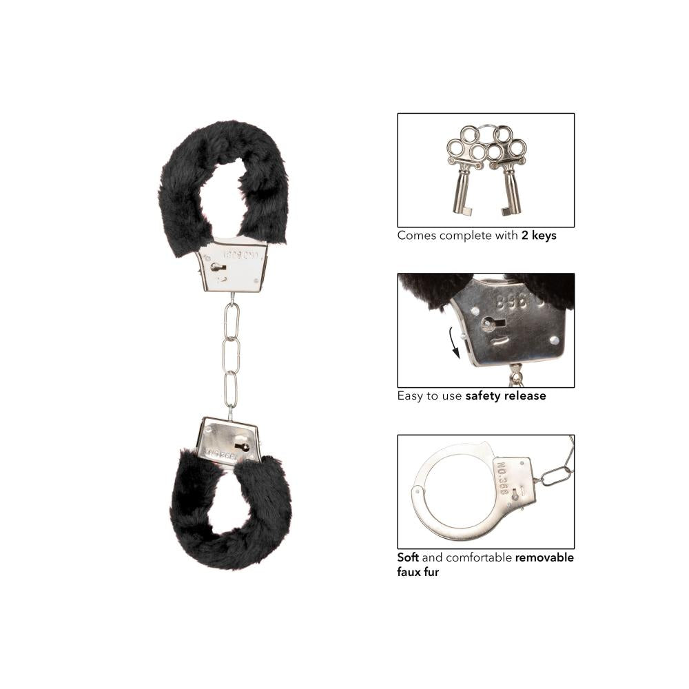 Playful Furry Cuffs Black