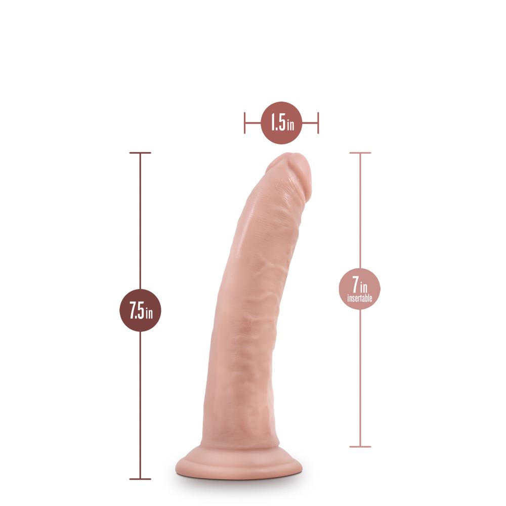 DR. SKIN PLUS 7 INCH POSABLE DILDO VANILLA