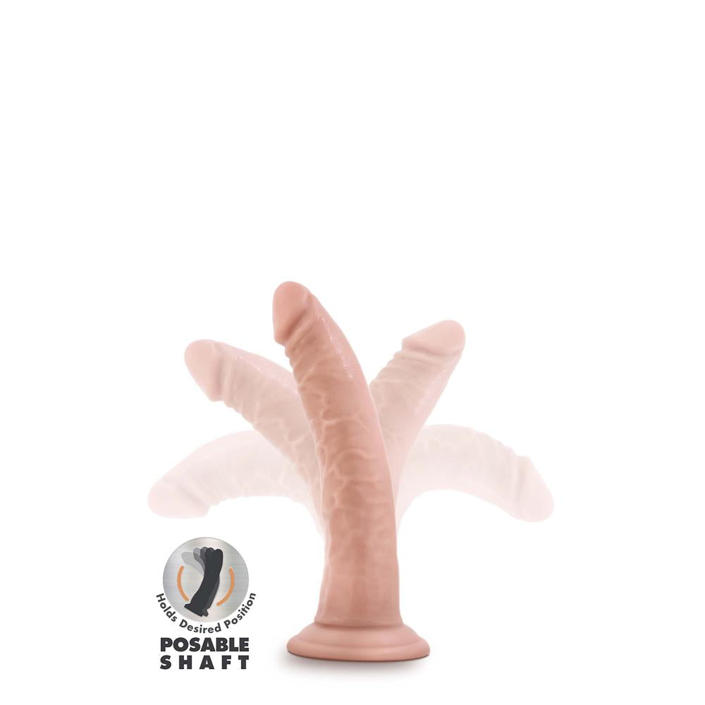 DR. SKIN PLUS 7 INCH POSABLE DILDO VANILLA