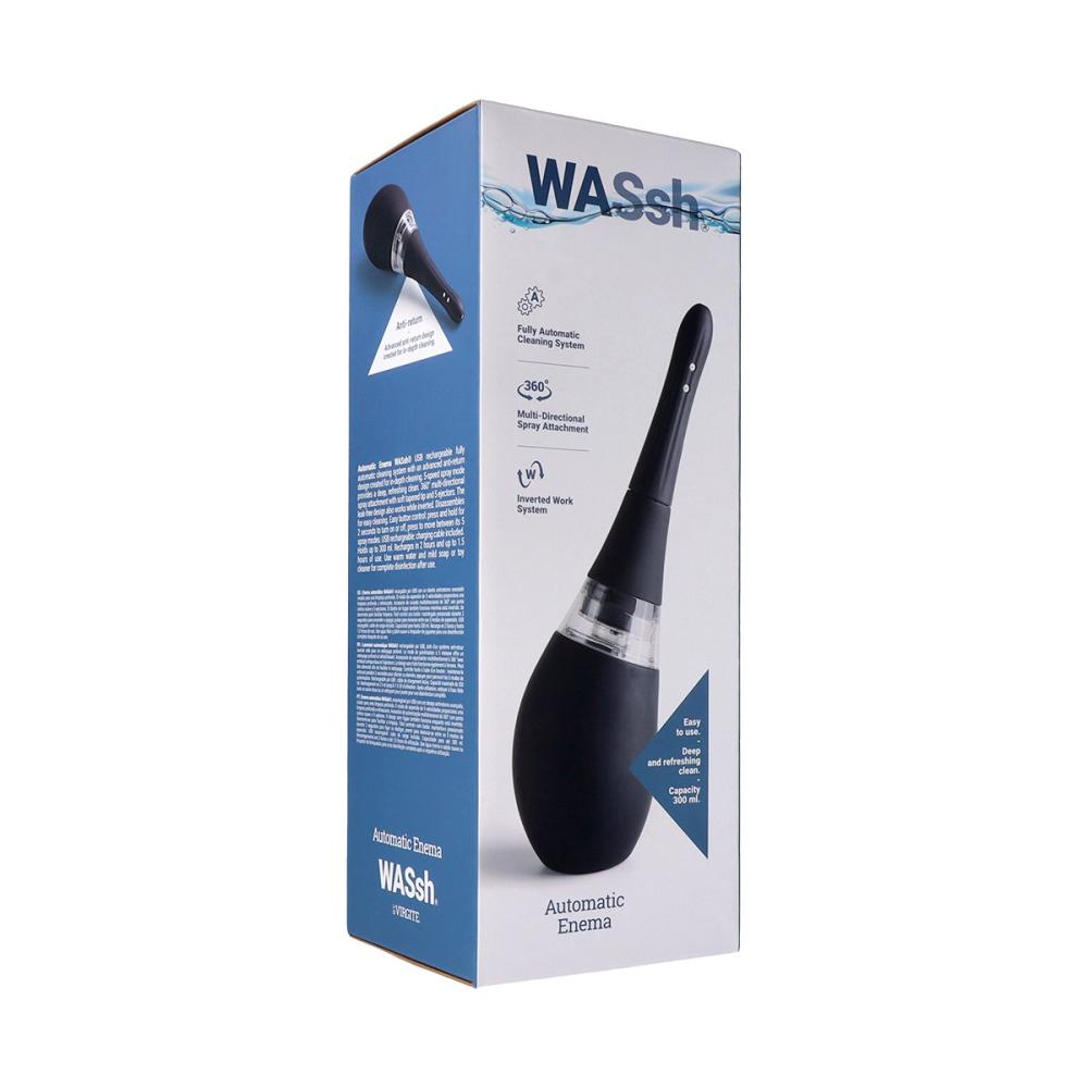 Wassh by Virgite - Doccia Anale Automatica 300 ml - Nero