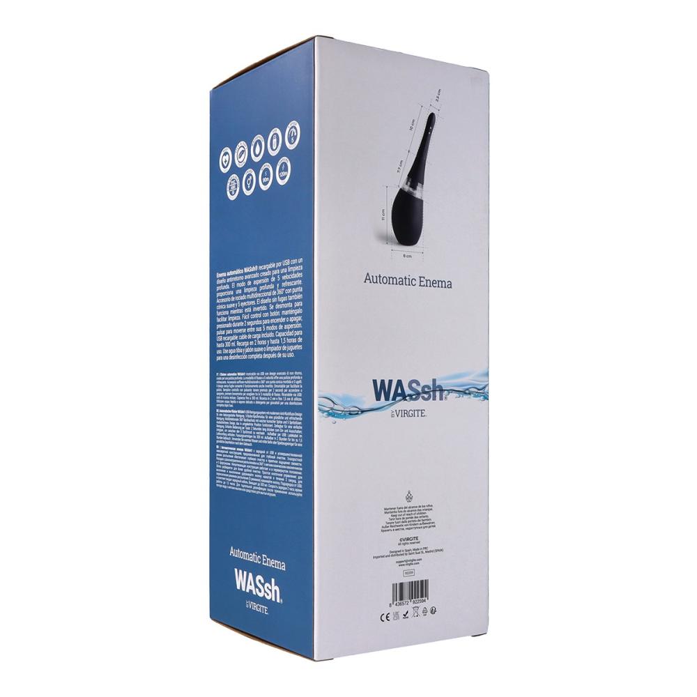 Wassh by Virgite - Doccia Anale Automatica 300 ml - Nero