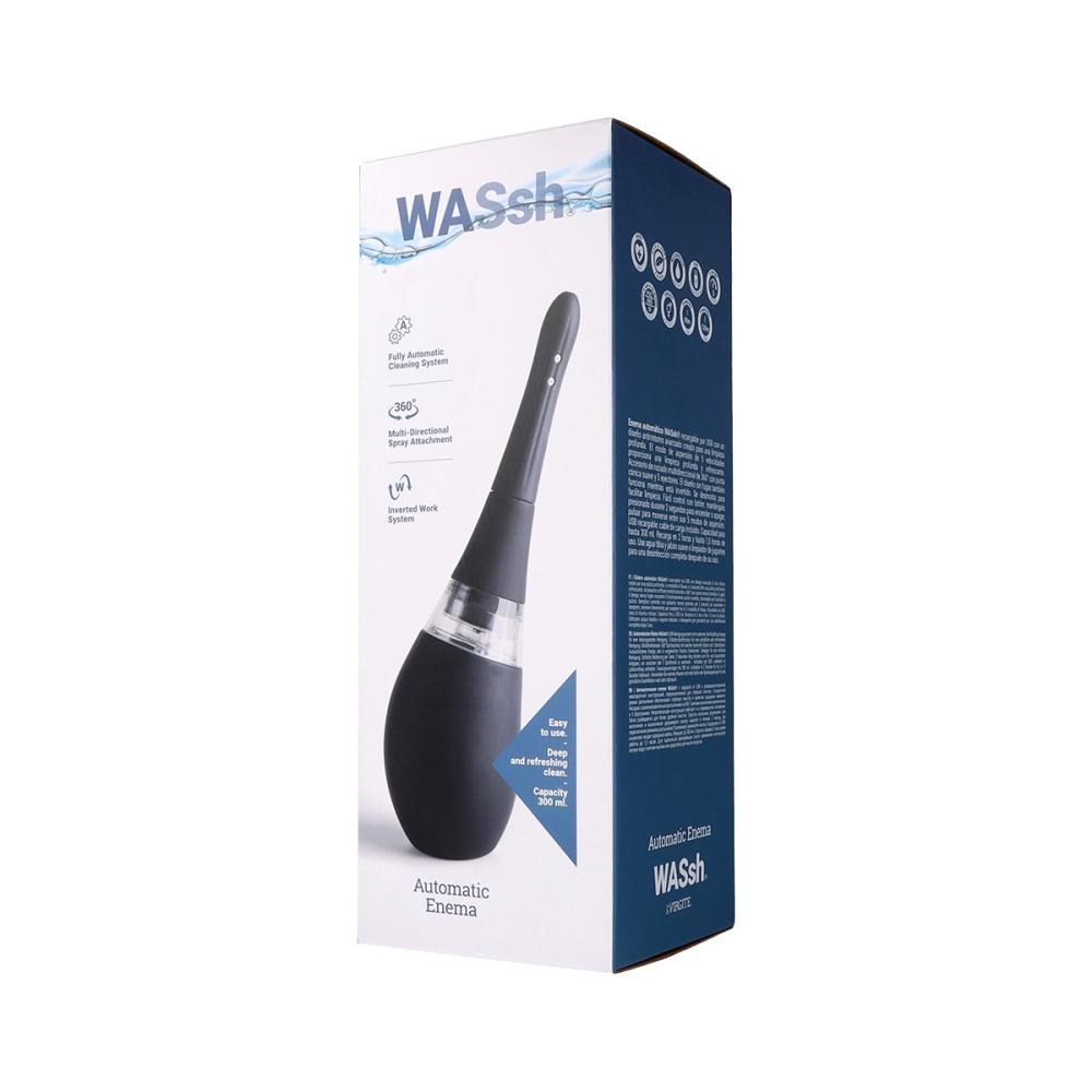 Wassh by Virgite - Doccia Anale Automatica 300 ml - Nero