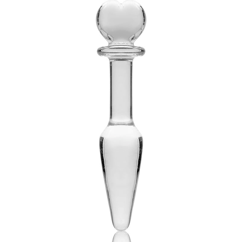 NEBULA SERIES BY IBIZA - MODELLO 7 PLUG ANALE VETRO BOROSILICATO TRASPARENTE 13.5 CM -O- 3 CM
