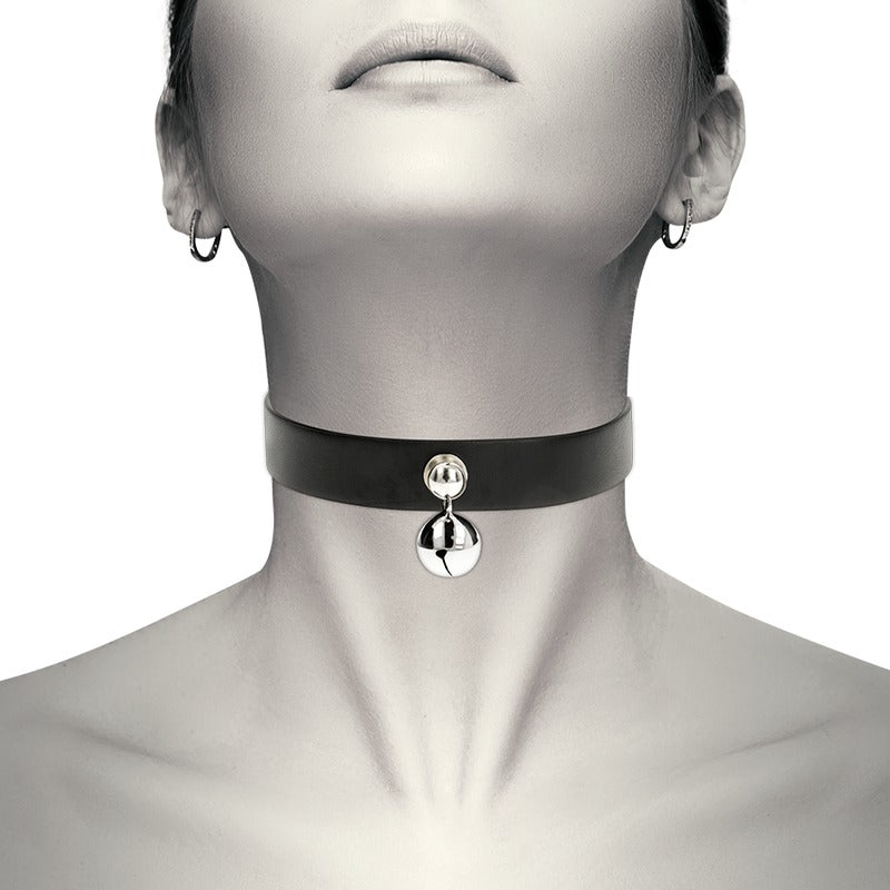 COQUETTE CHIC DESIRE - COLLANA IN PELLE VEGANA ACCESSORIO DONNA CON SONAGLIO