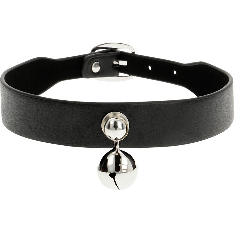 COQUETTE CHIC DESIRE - COLLANA IN PELLE VEGANA ACCESSORIO DONNA CON SONAGLIO