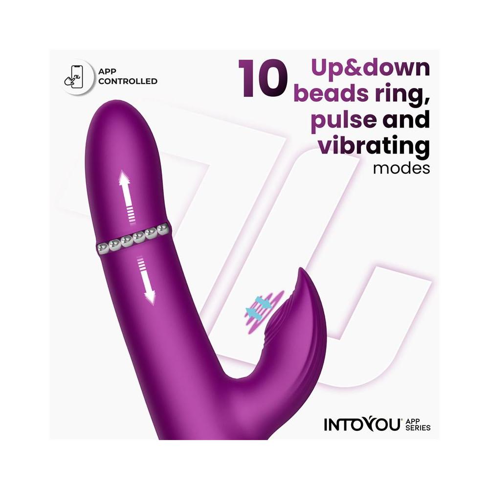 Into You - Sendel Vibe - Vibratore con Anello di Palline Interne Su e Giù e Pulsazione Clitoridea + APP