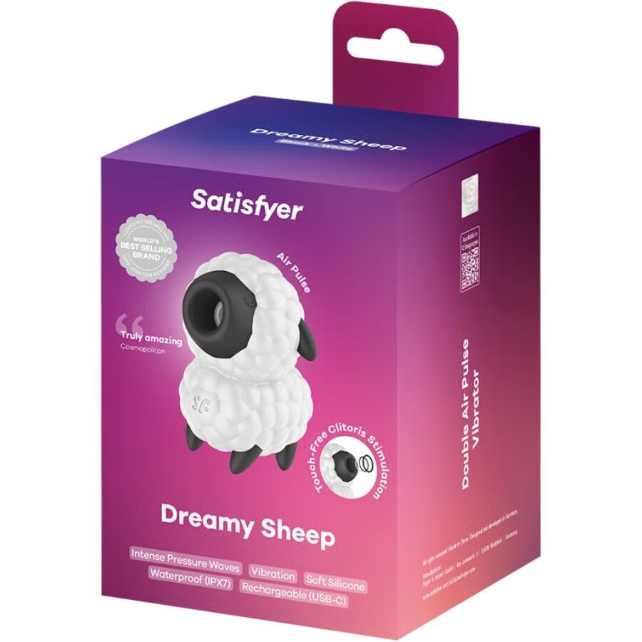 SATISFYER - VIBRATORE DREAMY SHEEP E STIMOLATORE A IMPULSI D'ARIA
