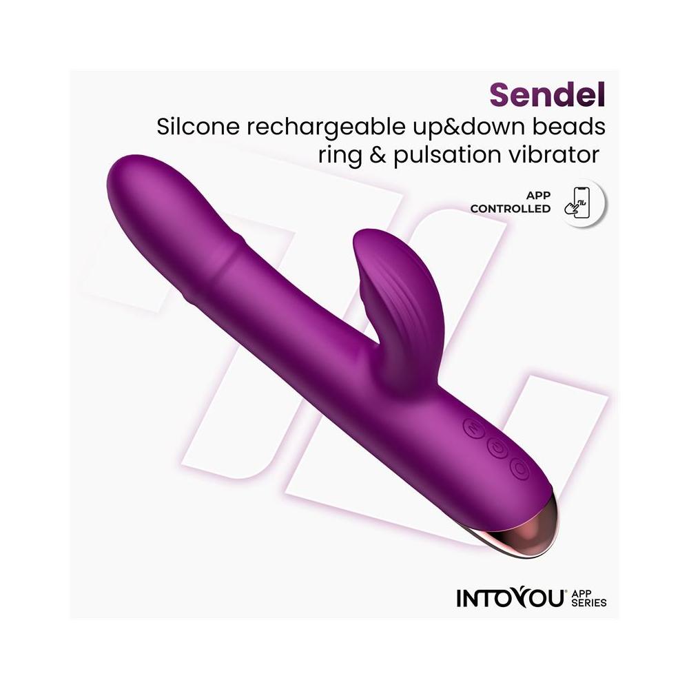 Into You - Sendel Vibe - Vibratore con Anello di Palline Interne Su e Giù e Pulsazione Clitoridea + APP