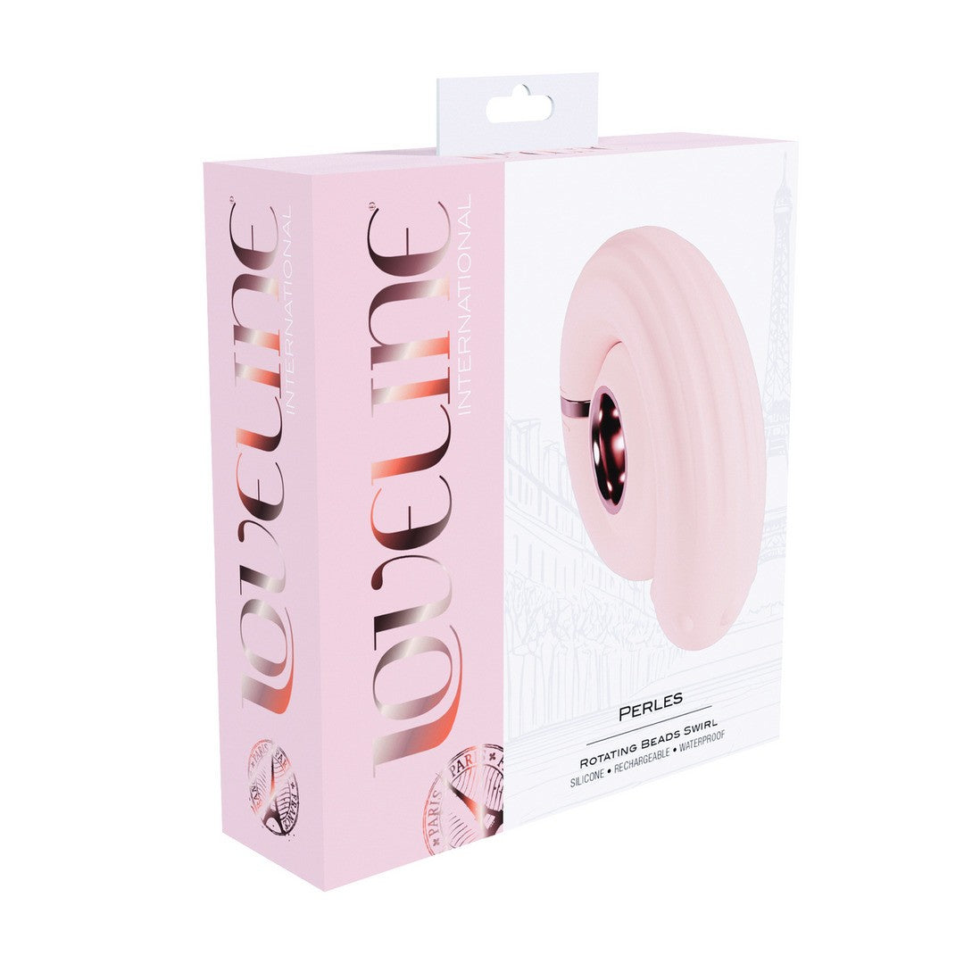 VIBRATORE CON PERLE ROTANTI PERLES SWIRL ROSA LOVELINE