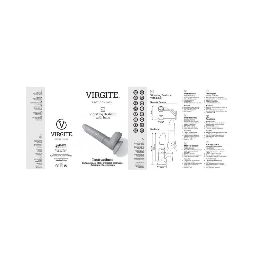 Virgite - Vibratore Realistico Ricaricabile R15 - 6,5"