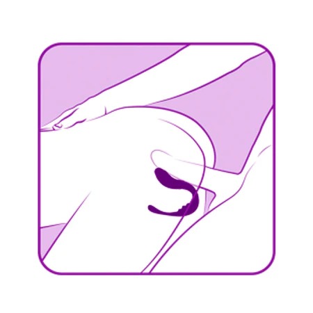 E12 Rechargeable Silicone Couple Vibrating Massager - Purple