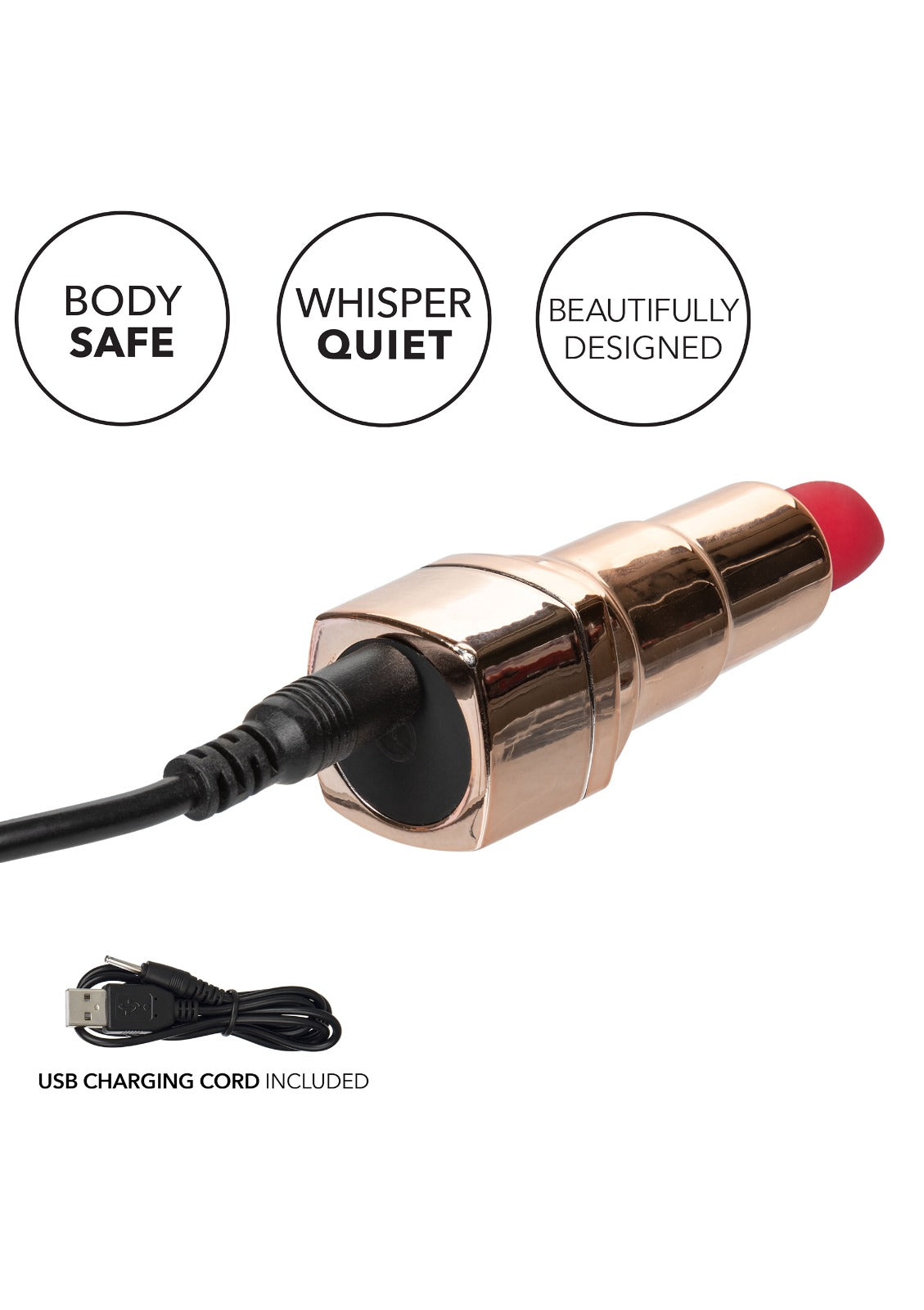 Bad Bitch Lipstick Vibrator Gold