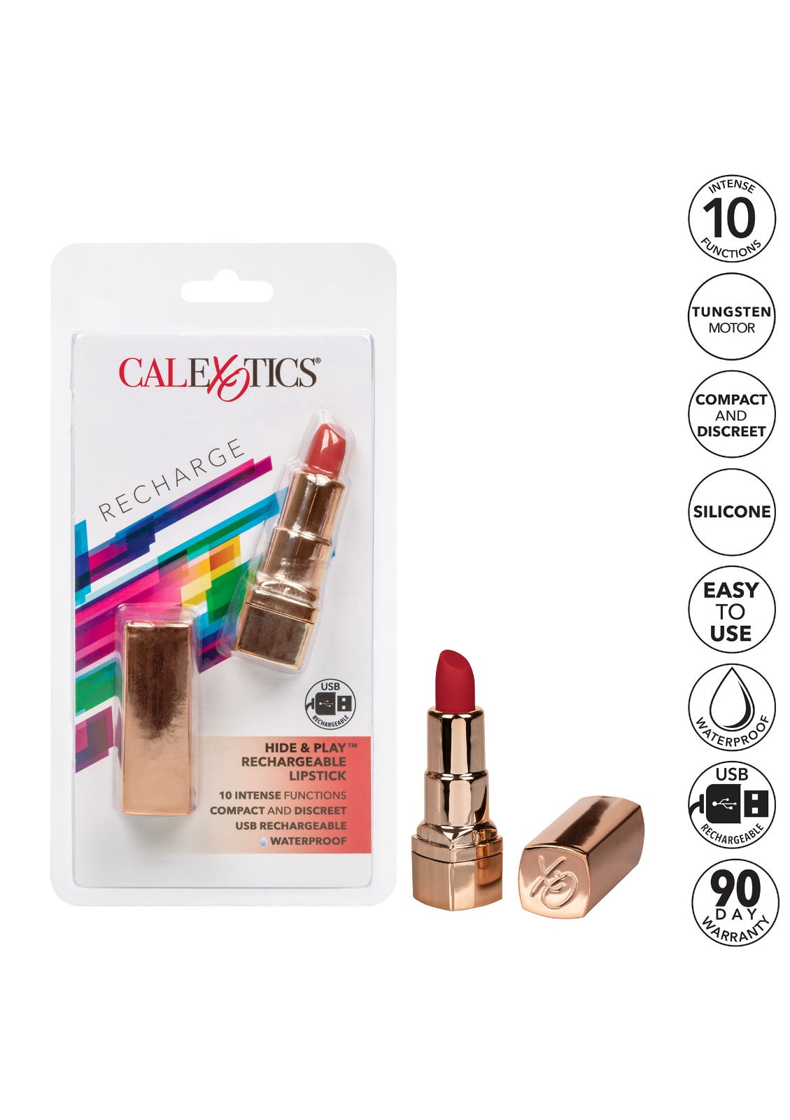 Bad Bitch Lipstick Vibrator Gold