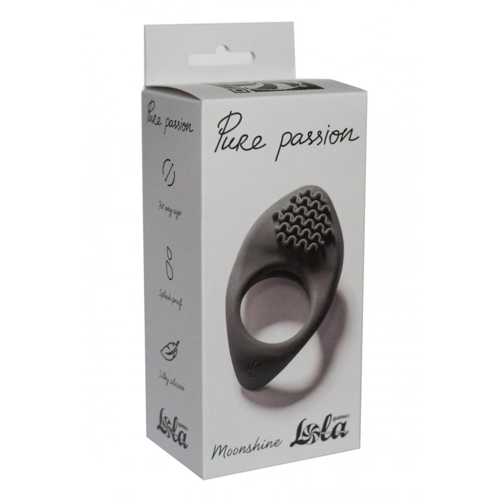 Anello Fallico Vibrante Pure Passion Moonshine - Nero