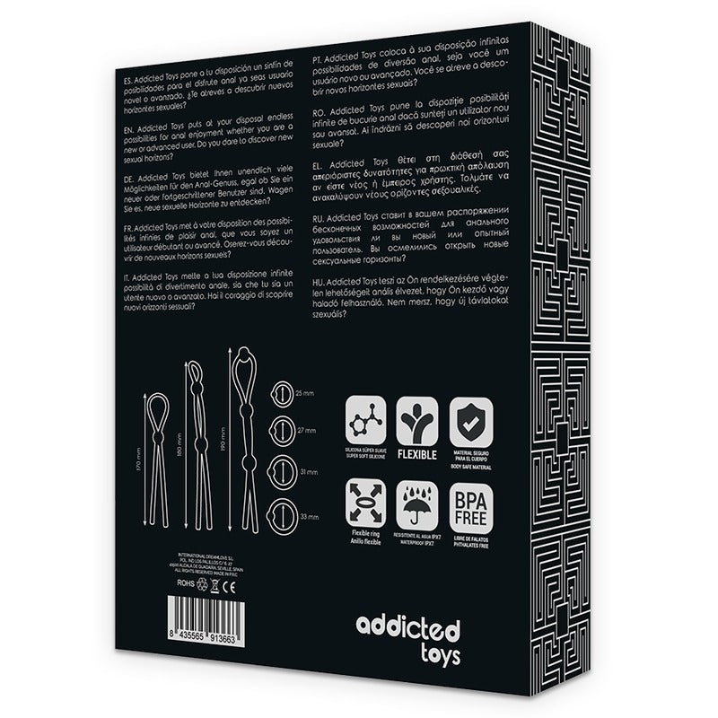 ADDICTED TOYS SET DI ANELLI IN SILICONE FLESSIBILE 7 PEZZI