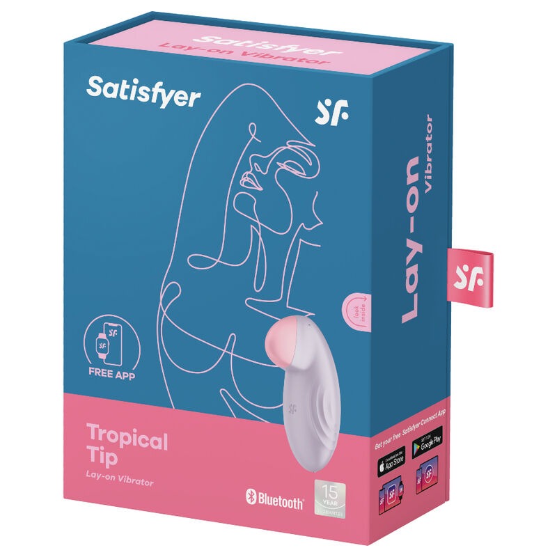 SATISFYER TROPICAL TIP LAY-ON VIBRATOR - LILAC