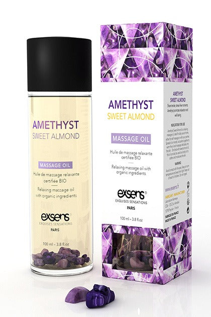 Relaxing Oil With Organic Ingredientes And Stones Amethyst Sweet Almond 100 ml
